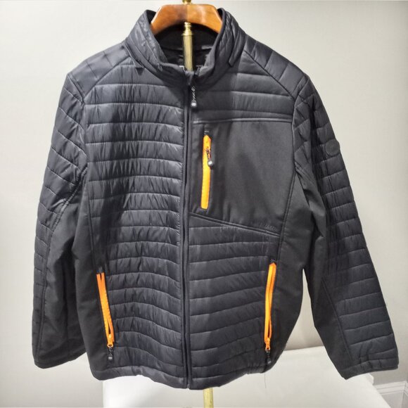 LIKE NEW SKETCHERS BLACK QUILTED PUFFER JACKET MEN SIZE XL - Picture 1 of 7